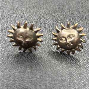Sun Face Stud Earrings